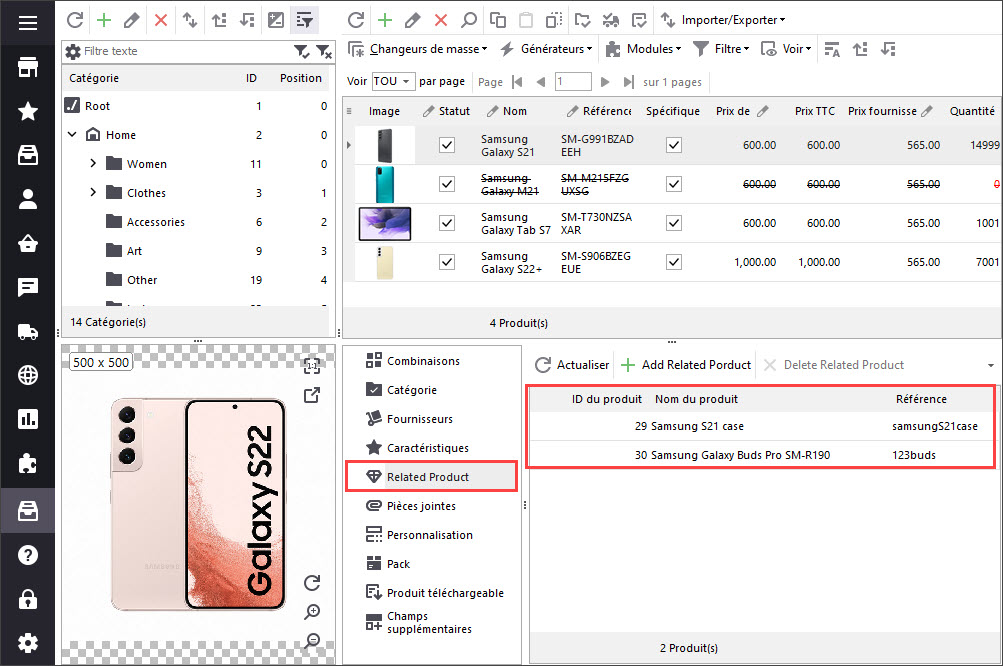 Check Product with Accessories After Import in Store Manager