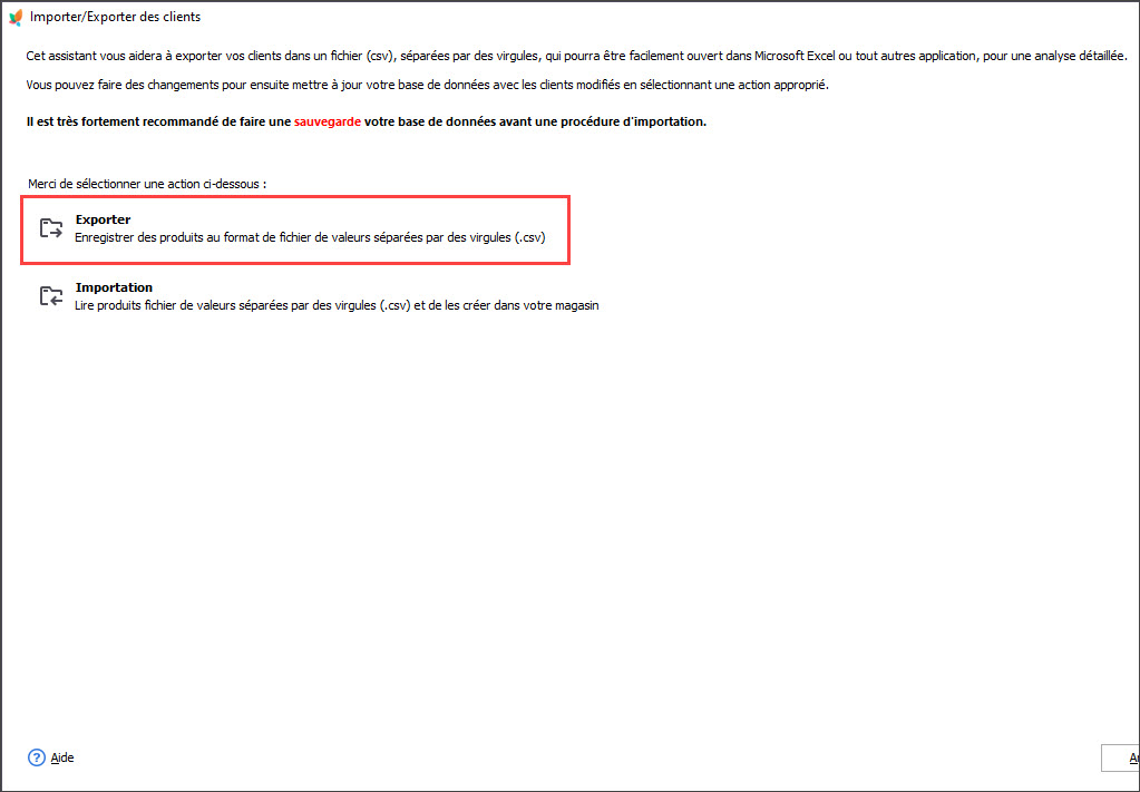 Export PrestaShop Customers with Store Manager
