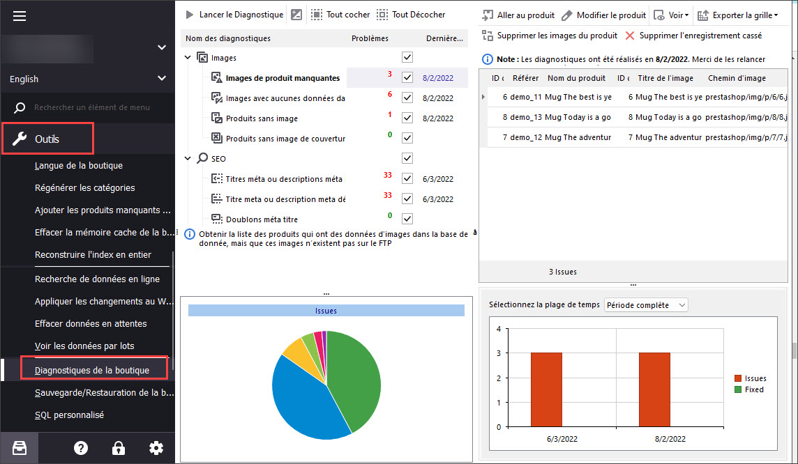 Run Store Diagnostics with PrestaShop Store Manager