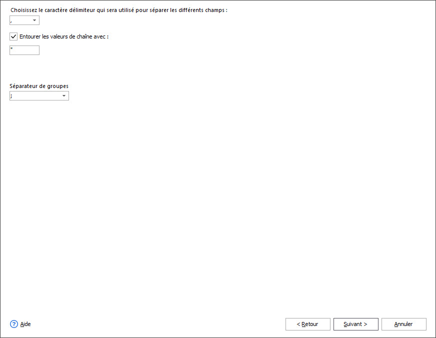 Select Fields Delimiter and Quote Character with PrestaShop Customers Export