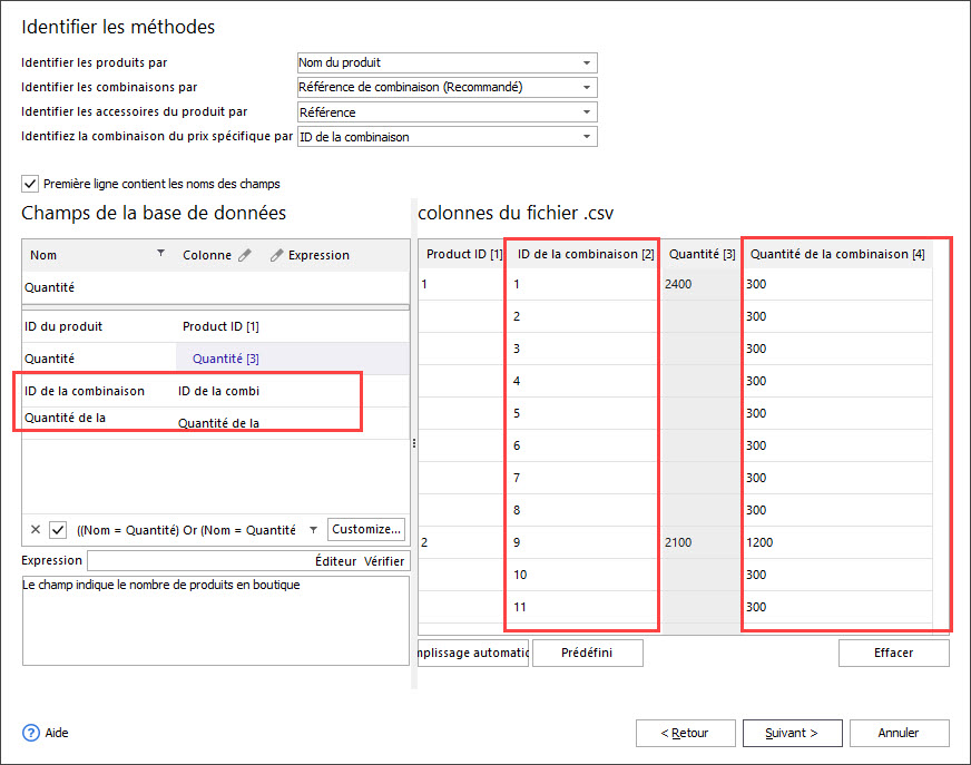 Update Combinations Stock During Import with Store Manager