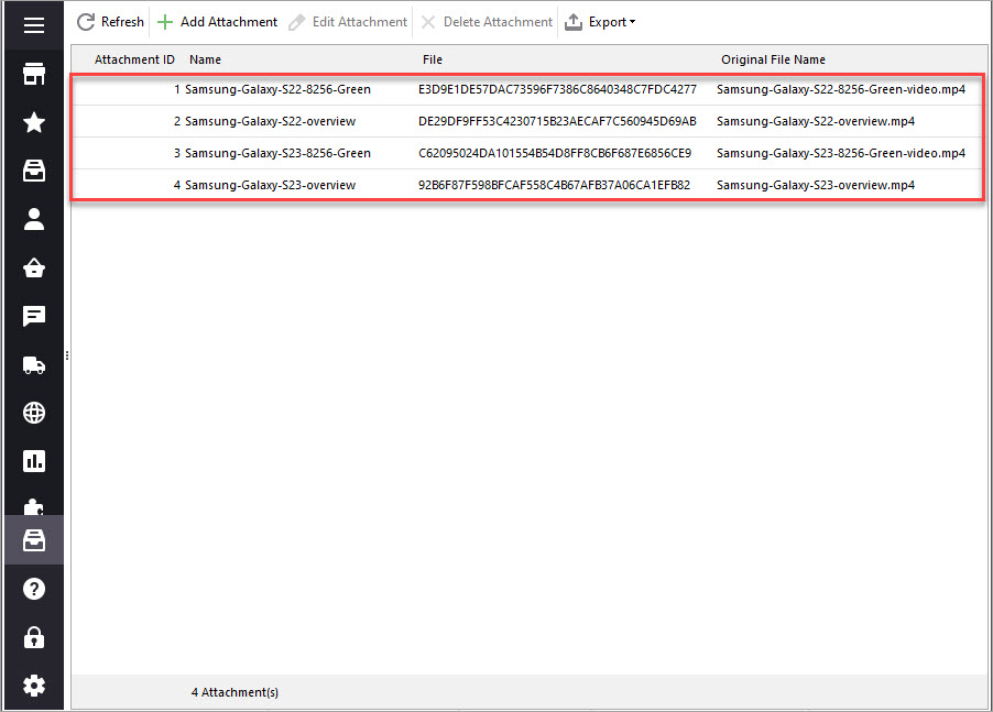 New Attachments Added with Import New Attachments Added with Store Manager Import