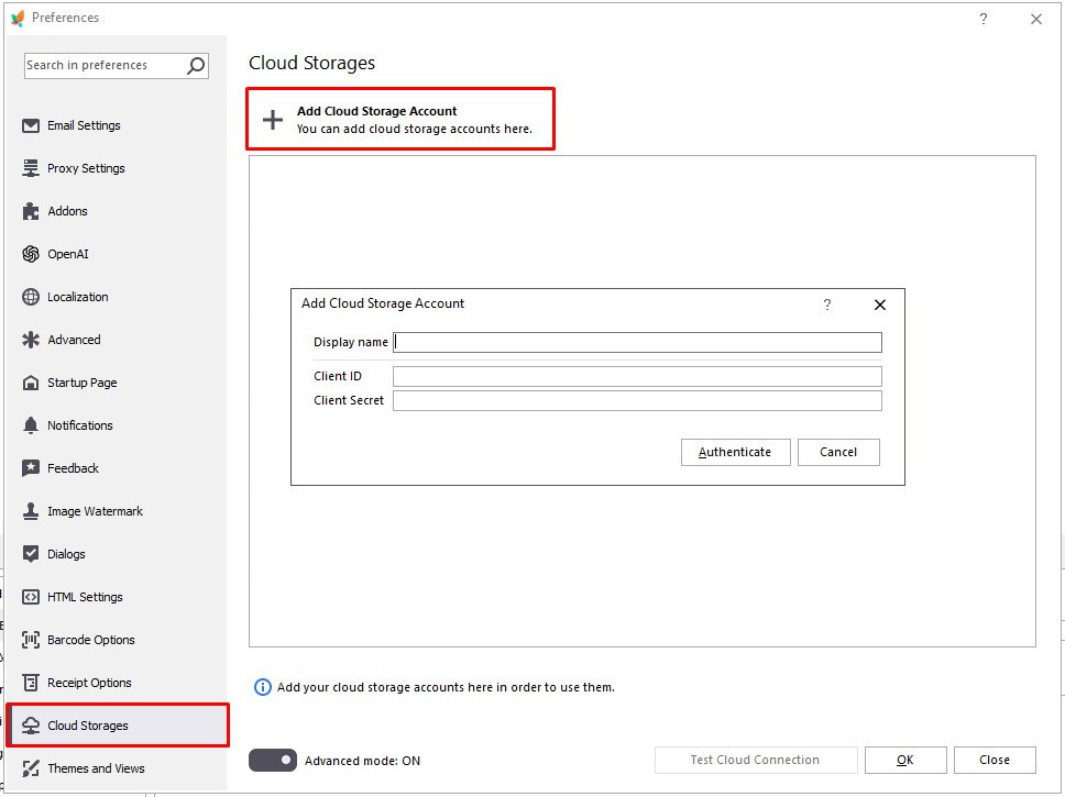 Generate Google API keys for Store Manager for PrestaShop, Open Cloud storages.