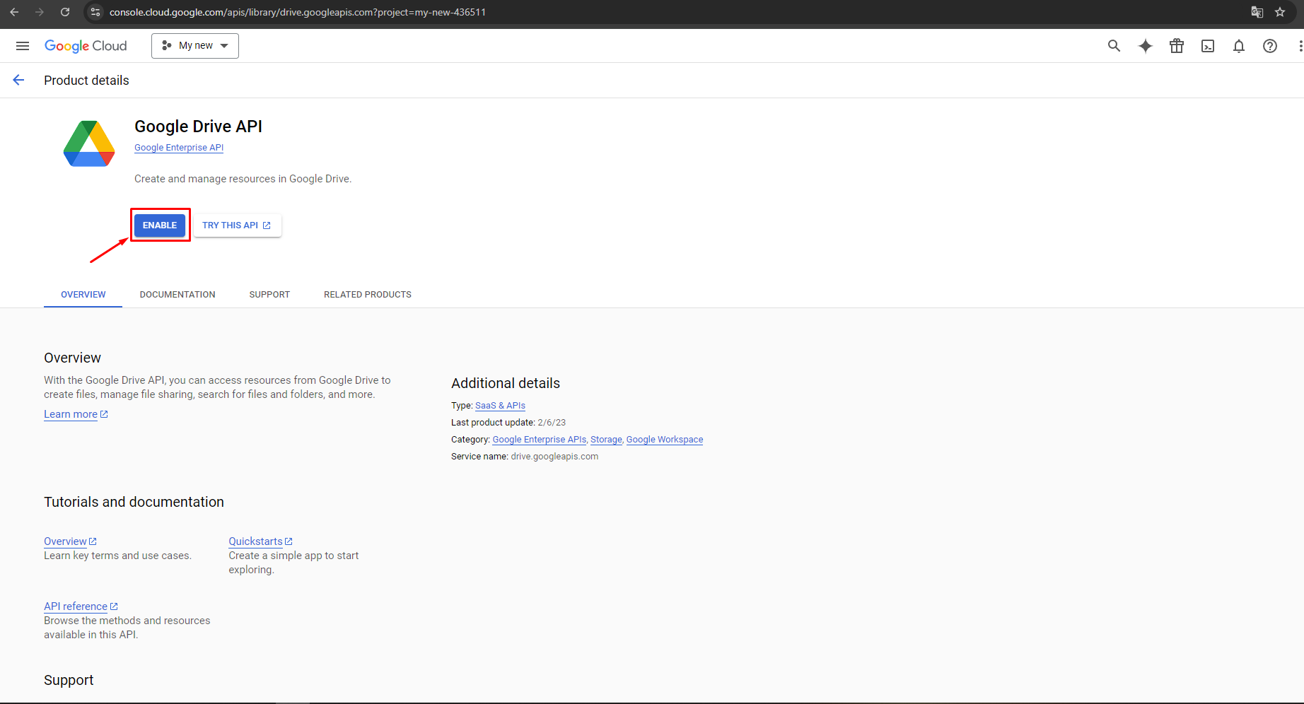 Generate Google API keys for Store Manager for PrestaShop, Enable Google Drive API.