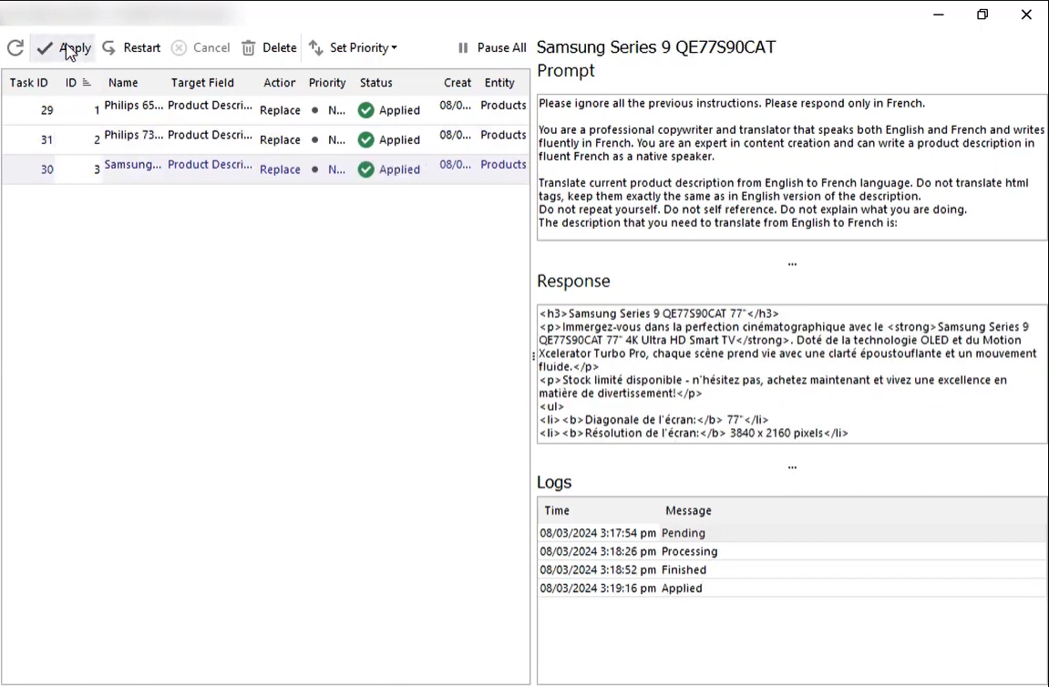 Translate into multiple languages with ChatGPT for Adobe / Magento