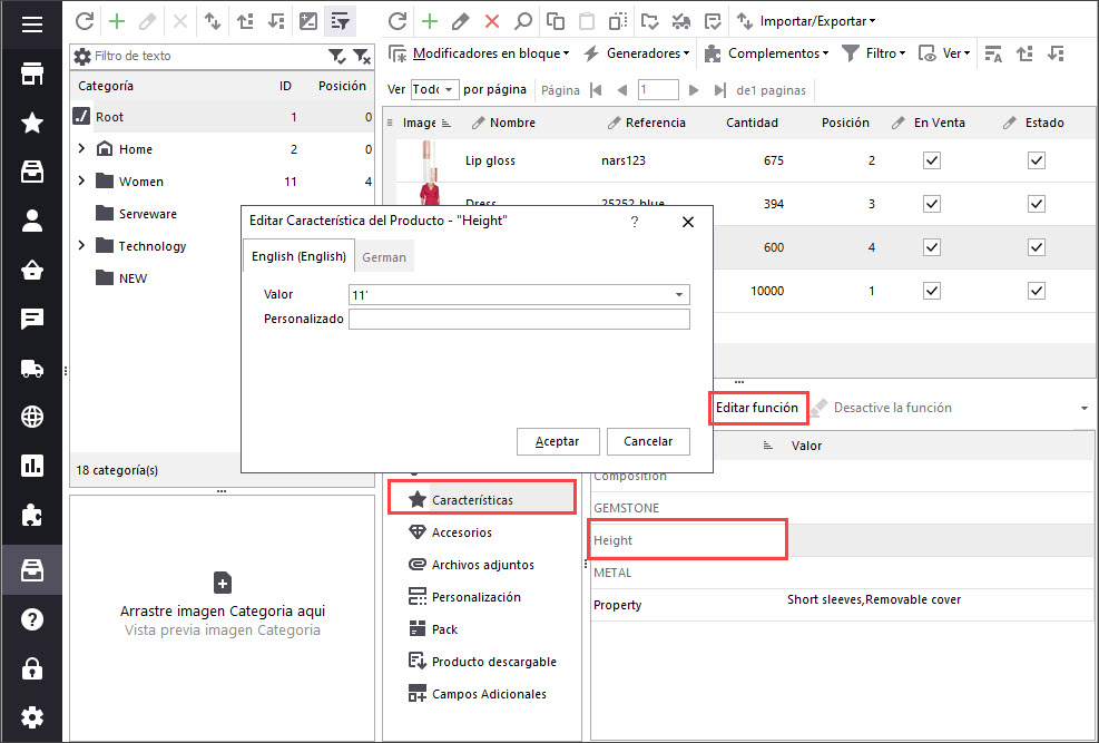 Add Feature Value to the PrestaShop Product with Store Manager