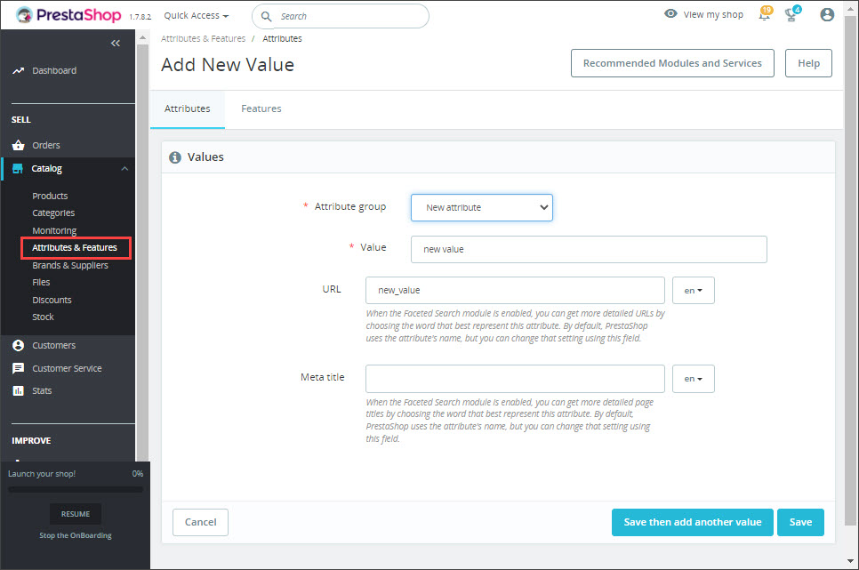 Add New Attribute Values in Backend