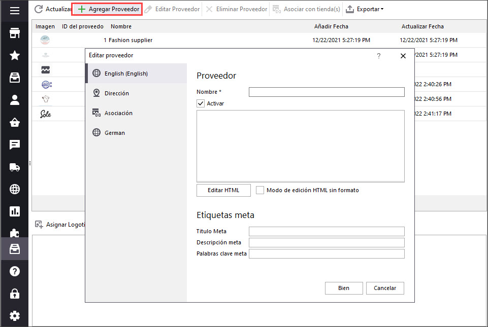 Add New PrestaShop Supplier with Store Manager