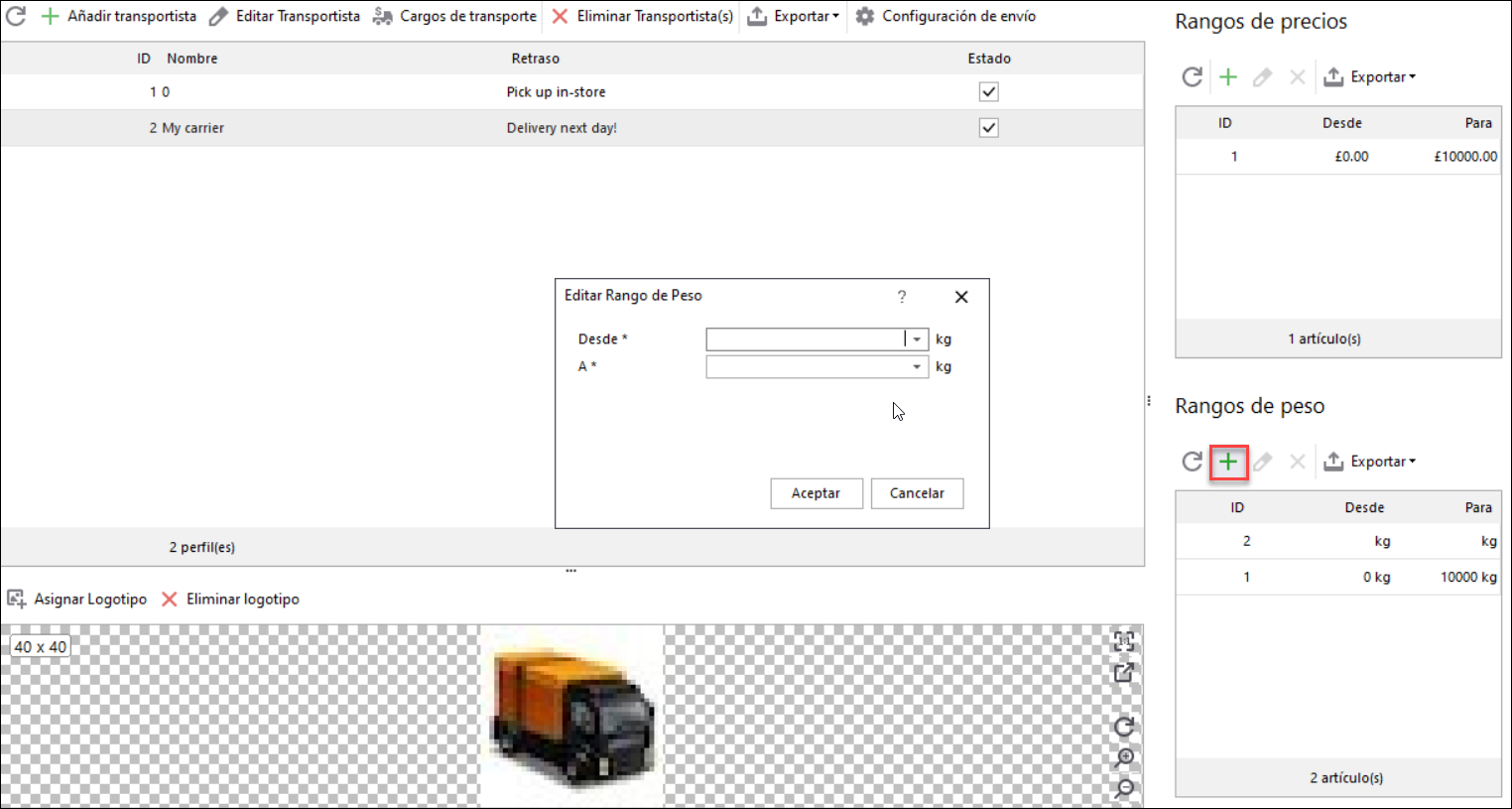 Transportista PrestaShop. Cómo Crear Transportistas