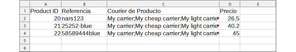 Assign Carriers During Import File Example