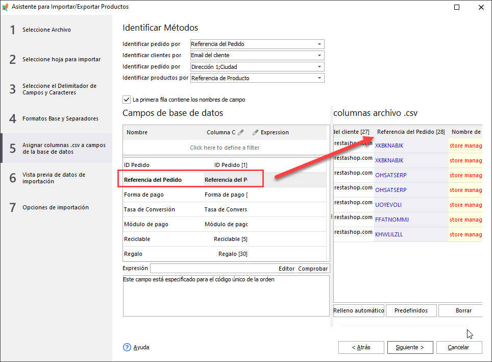 Associate Fields For PrestaShop Order Import