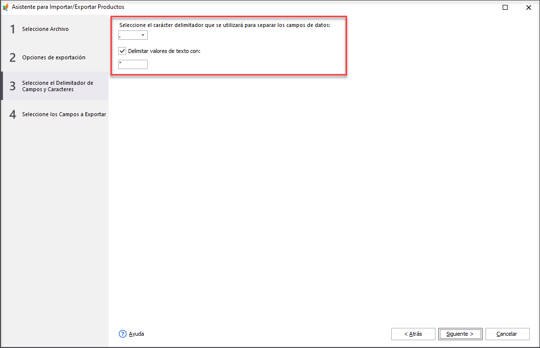 Choose delimiters
