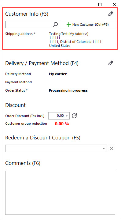 Create Customer For Order in POS with Store Manager