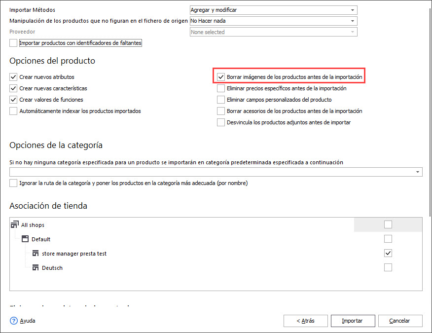Delete Product Images Option at Last Step of Import Wizard