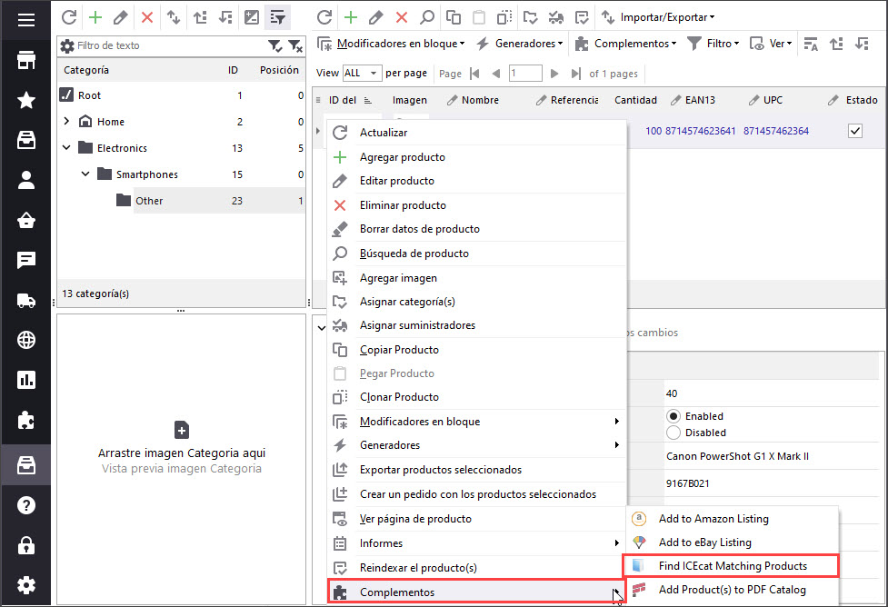 Finding Matching Products in the ICEcat Integration