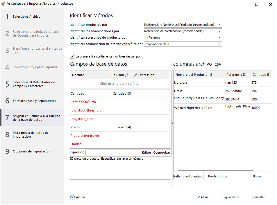 PrestaShop Bulk Products Update Using Import