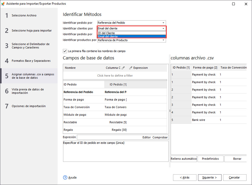 PrestaShop Import Customer Identifier