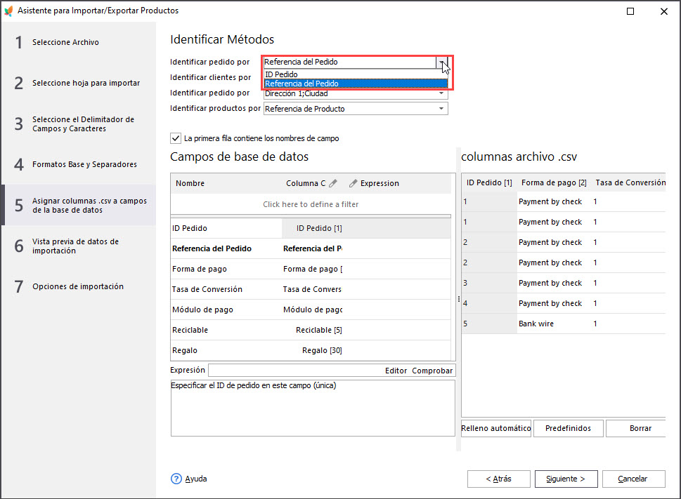 PrestaShop Import Order Identifier