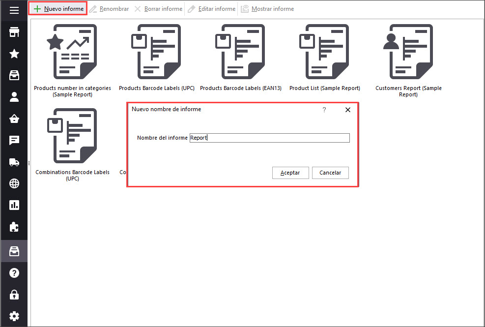 PrestaShop New Custom Report Name