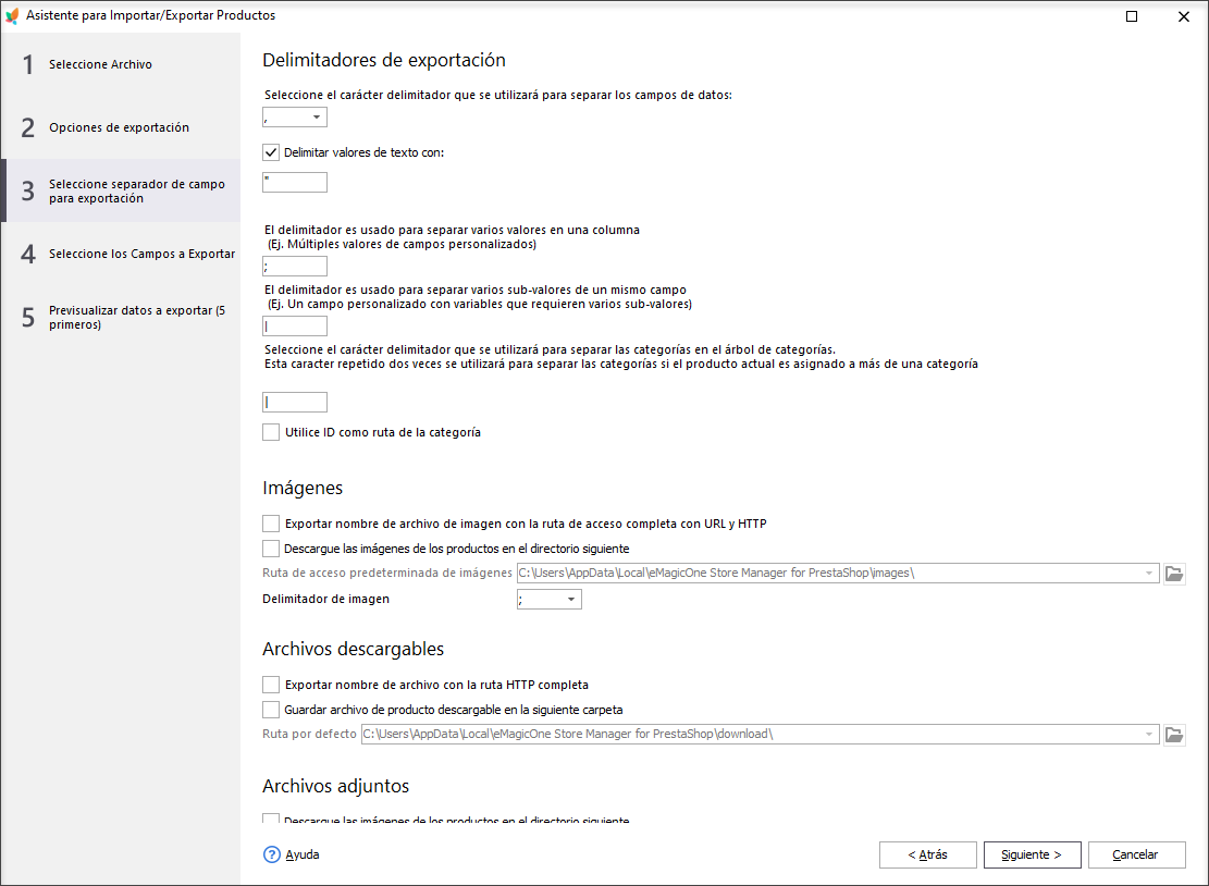 PrestaShop Product Export File Delimiters