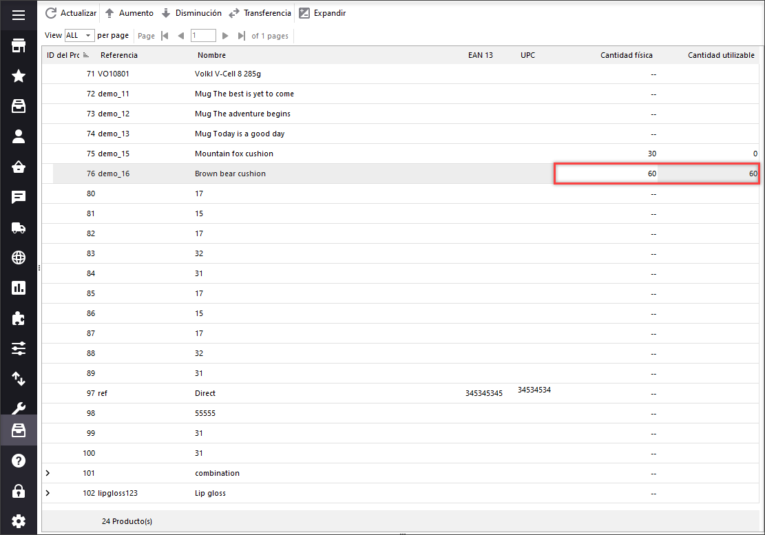 PrestaShop Warehouse Quantity After Update