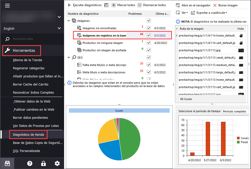 Prestashop Store Manager Diagnostics