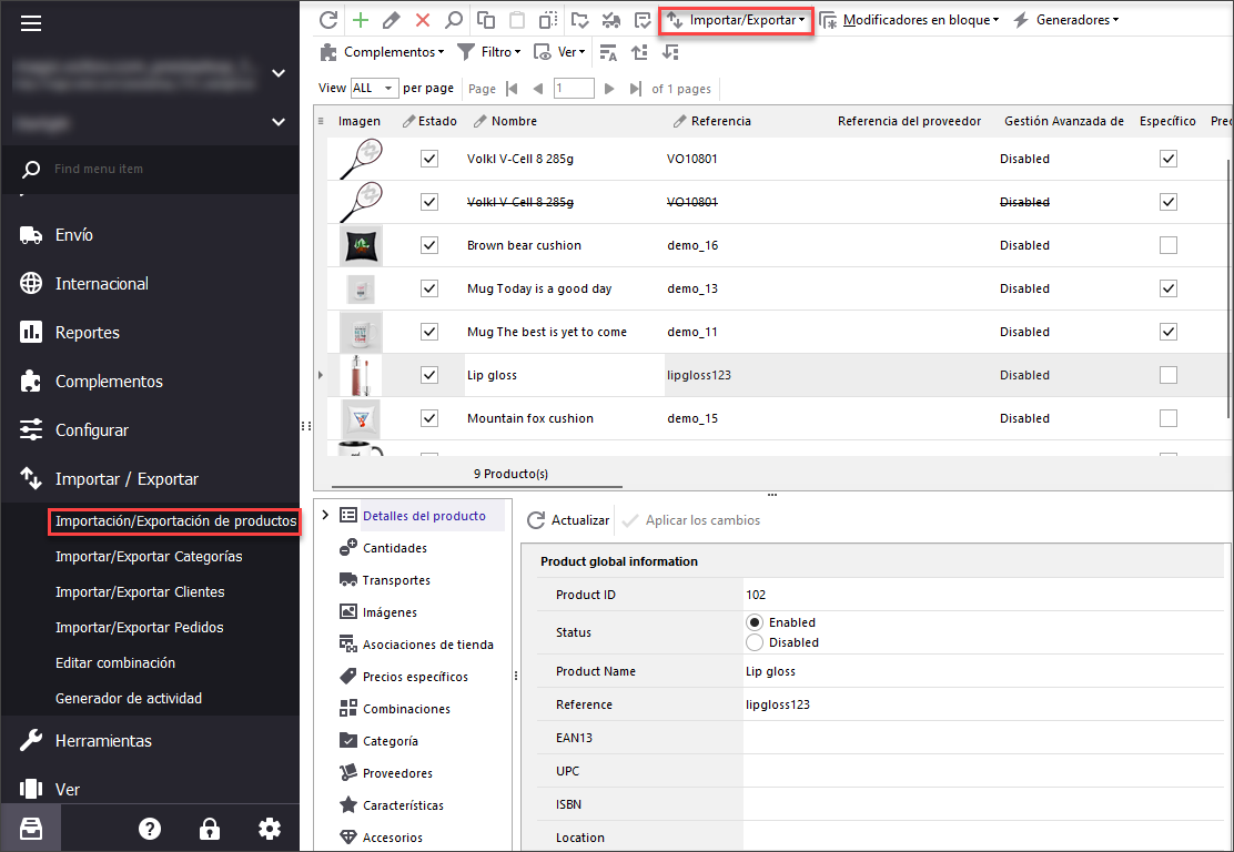 Start Import Export Wizard