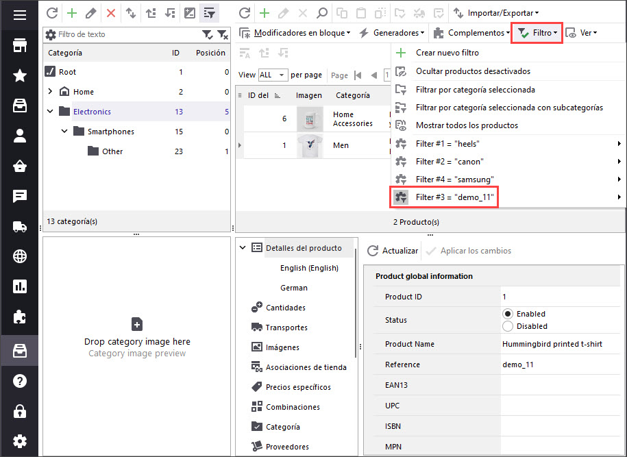 Use Custom Filter by Products Feature in Main Product Grid with Store Manager