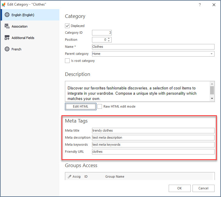 Add Meta Data to PrestaShop Categories Add Meta Data to PrestaShop Categories in Edit Category Form