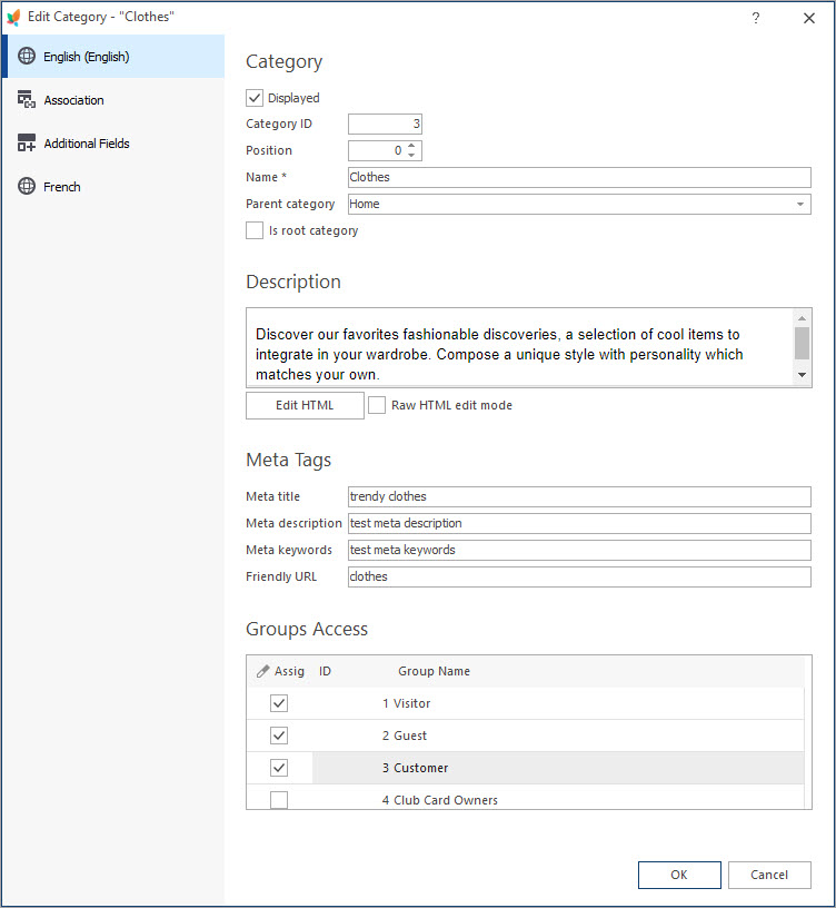 Edit PrestaShop Category Form Edit PrestaShop Category Form