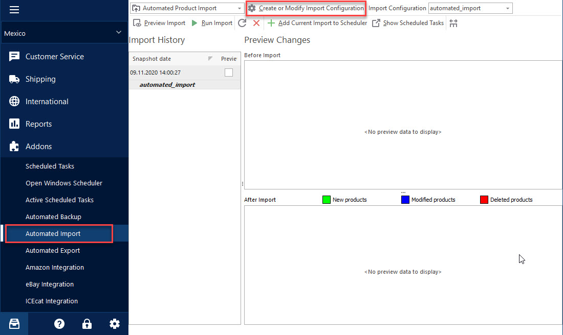Create Import Configuration Create Import Configuration with PrestaShop Store Manager