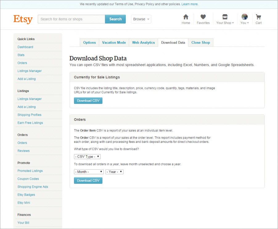 PrestaShop Etsy Export