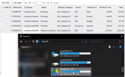 Exportez les commandes dans un dossier Google Drive avec Store Manager for PrestaShop