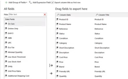 Exportez les produits vers un fichier CSV avec Store Manager for PrestaShop