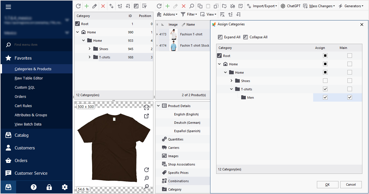 Mass Assign Categories