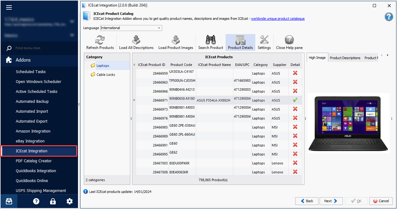 PrestaShop ICEcat Integration