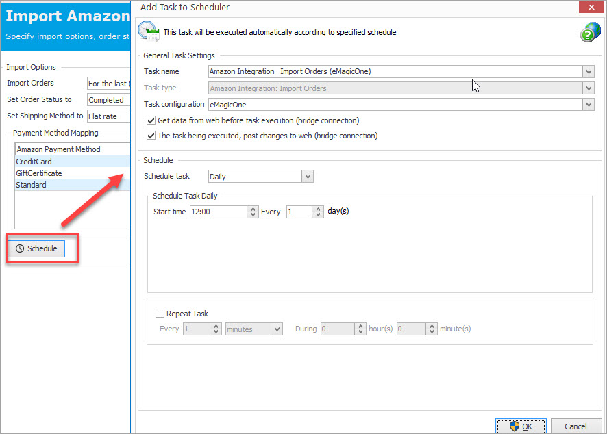 PrestaShop Amazon Integration Scheduled Orders Import