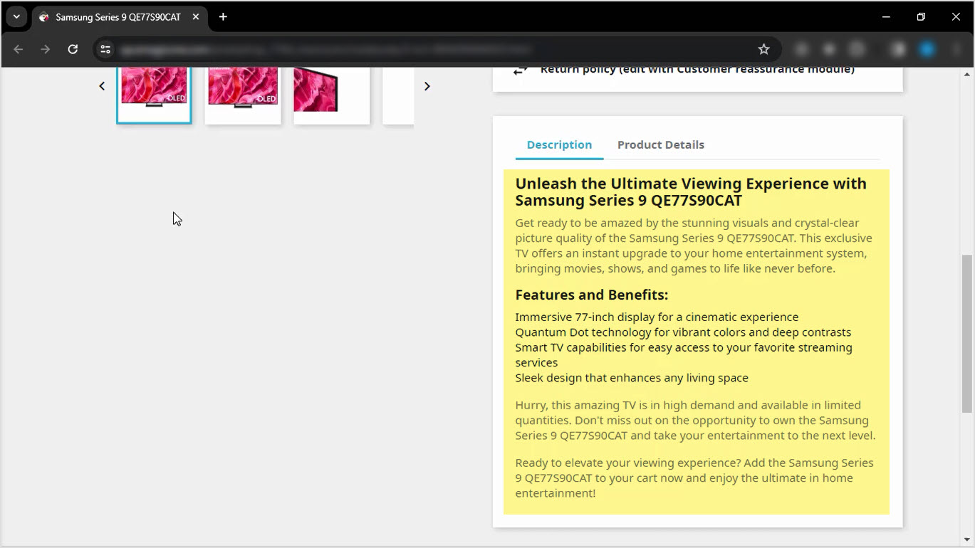 PrestaShop ChatGPT Integration for Descriptions